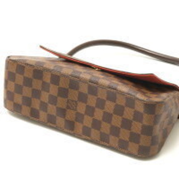 Louis Vuitton Looping Brown hand Bag Damier Ebene Shoulder Leather - Picture 6 of 7